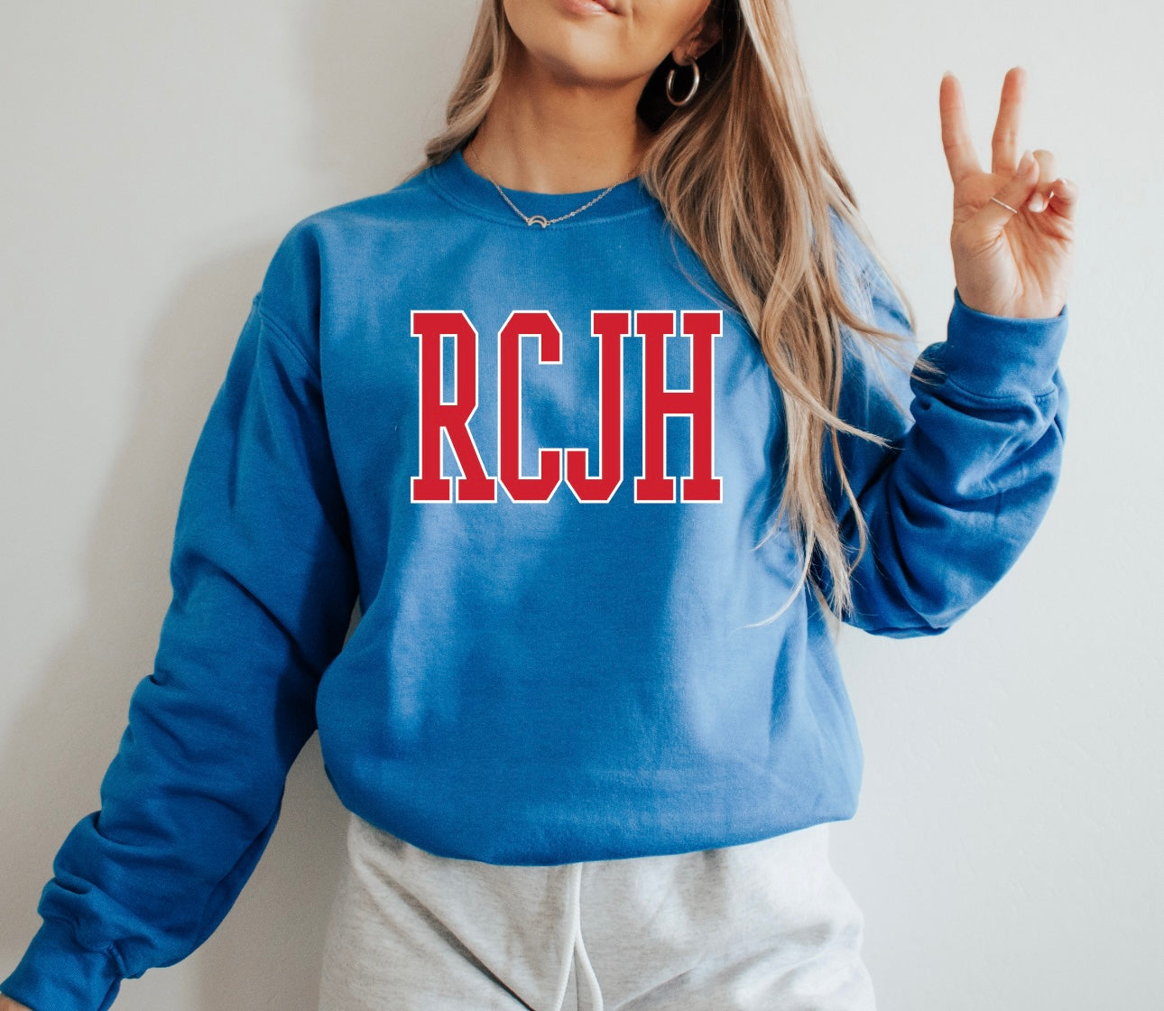 Red RCJH Royal Blue Sweatshirt