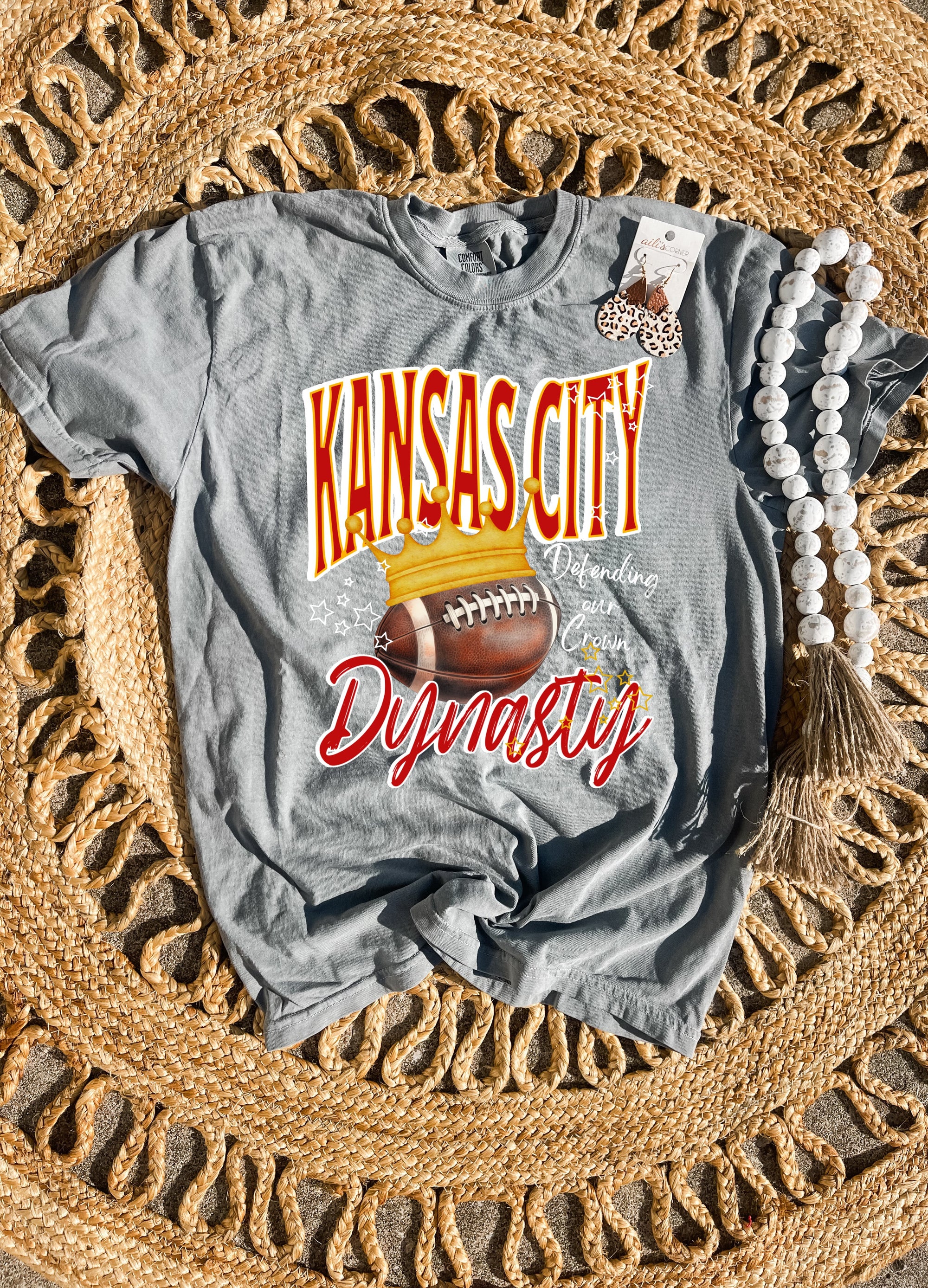 Kansas City Crown Dynasty Grey Tee