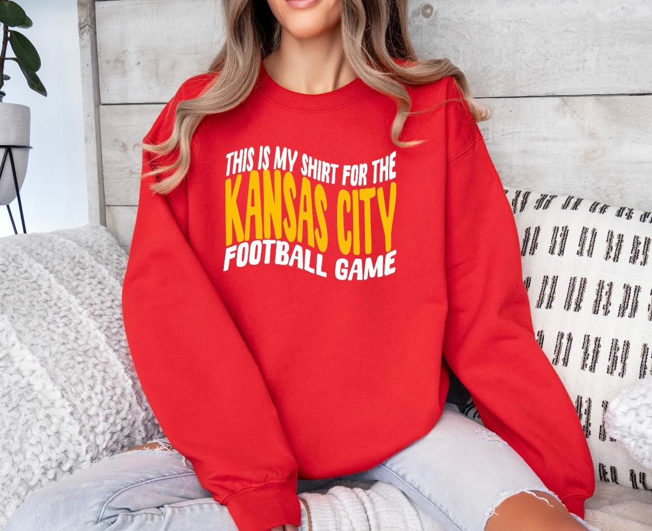 My KC Football Game Shirt Red Sweatshirt