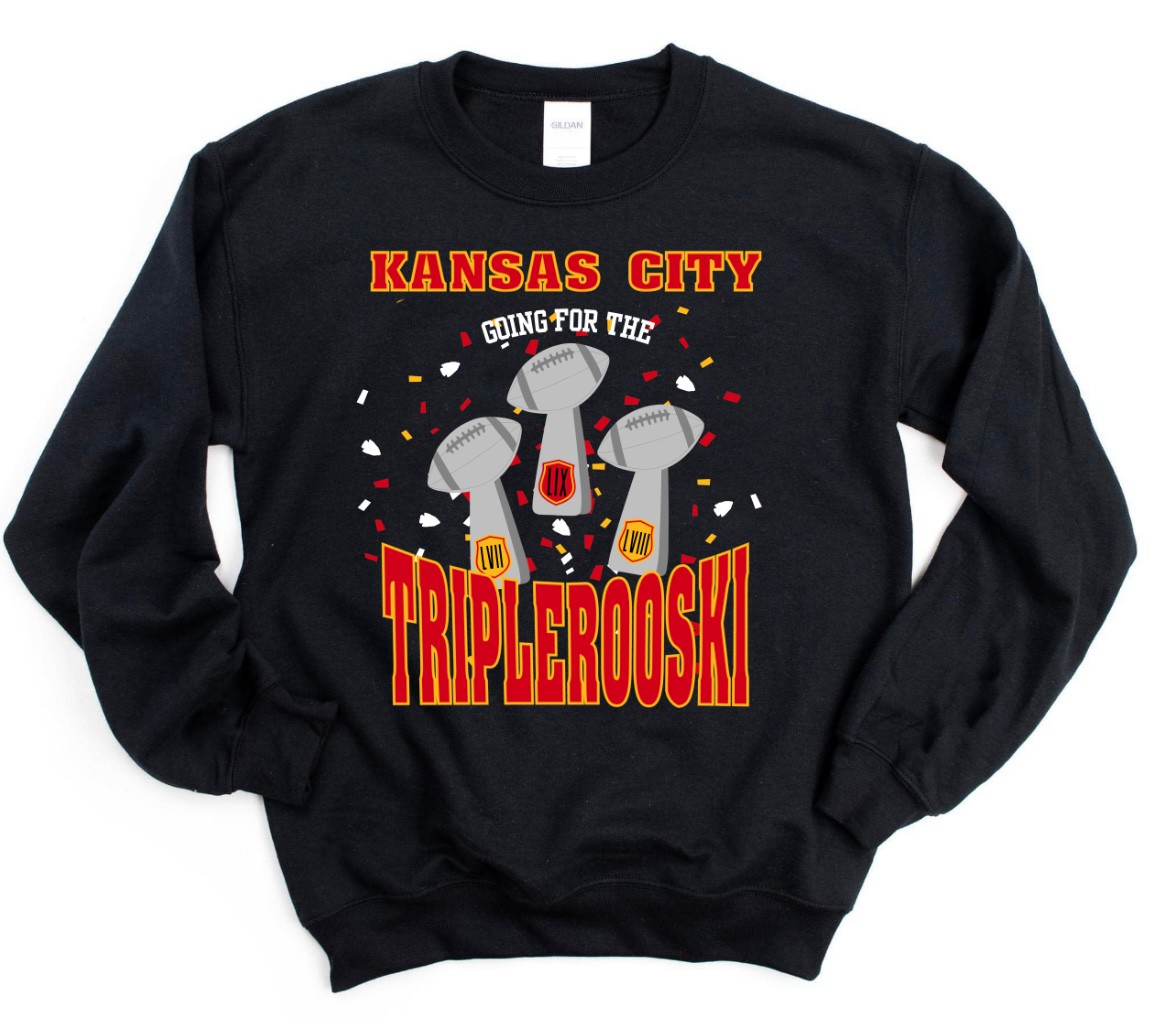 Going For The Triplerooski Black Sweatshirt