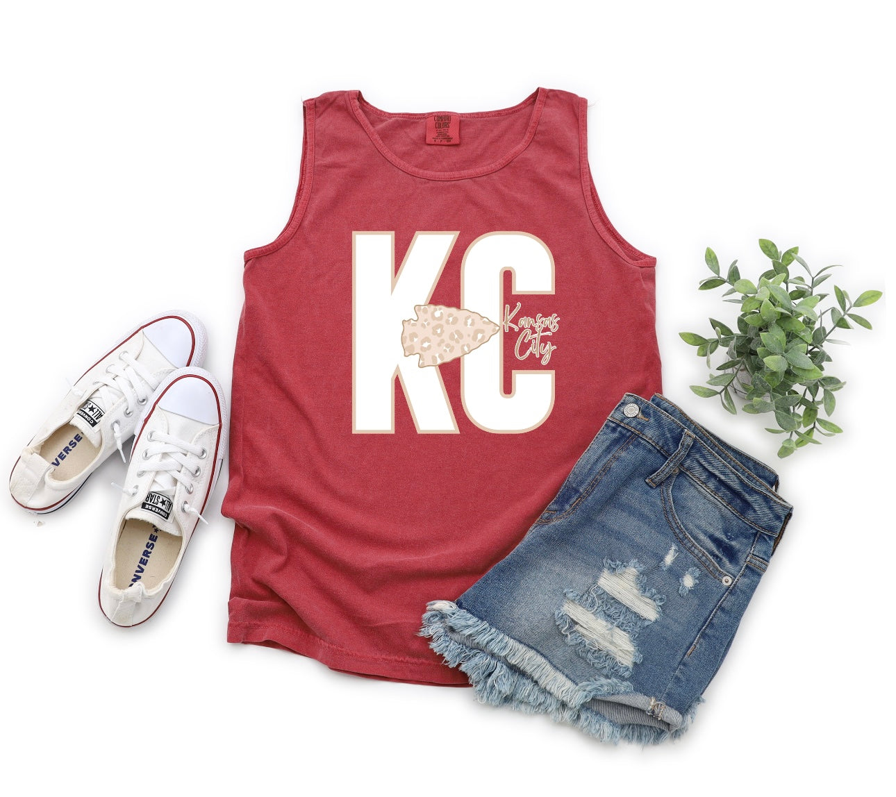 White KC Crimson Tank Top