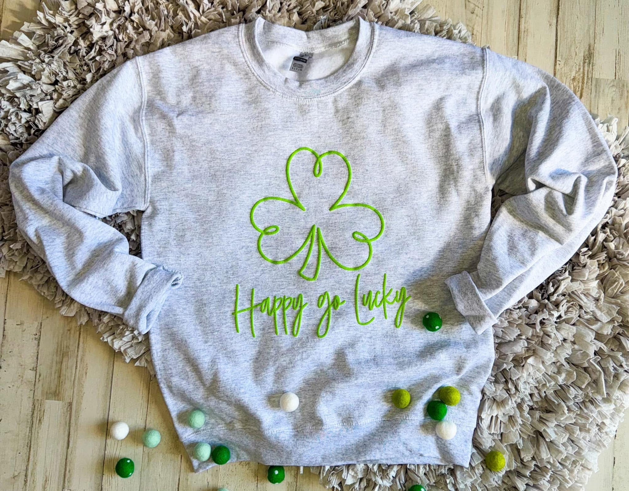 **PREORDER** Puff Ink Happy Go Lucky Sports Grey Sweatshirt