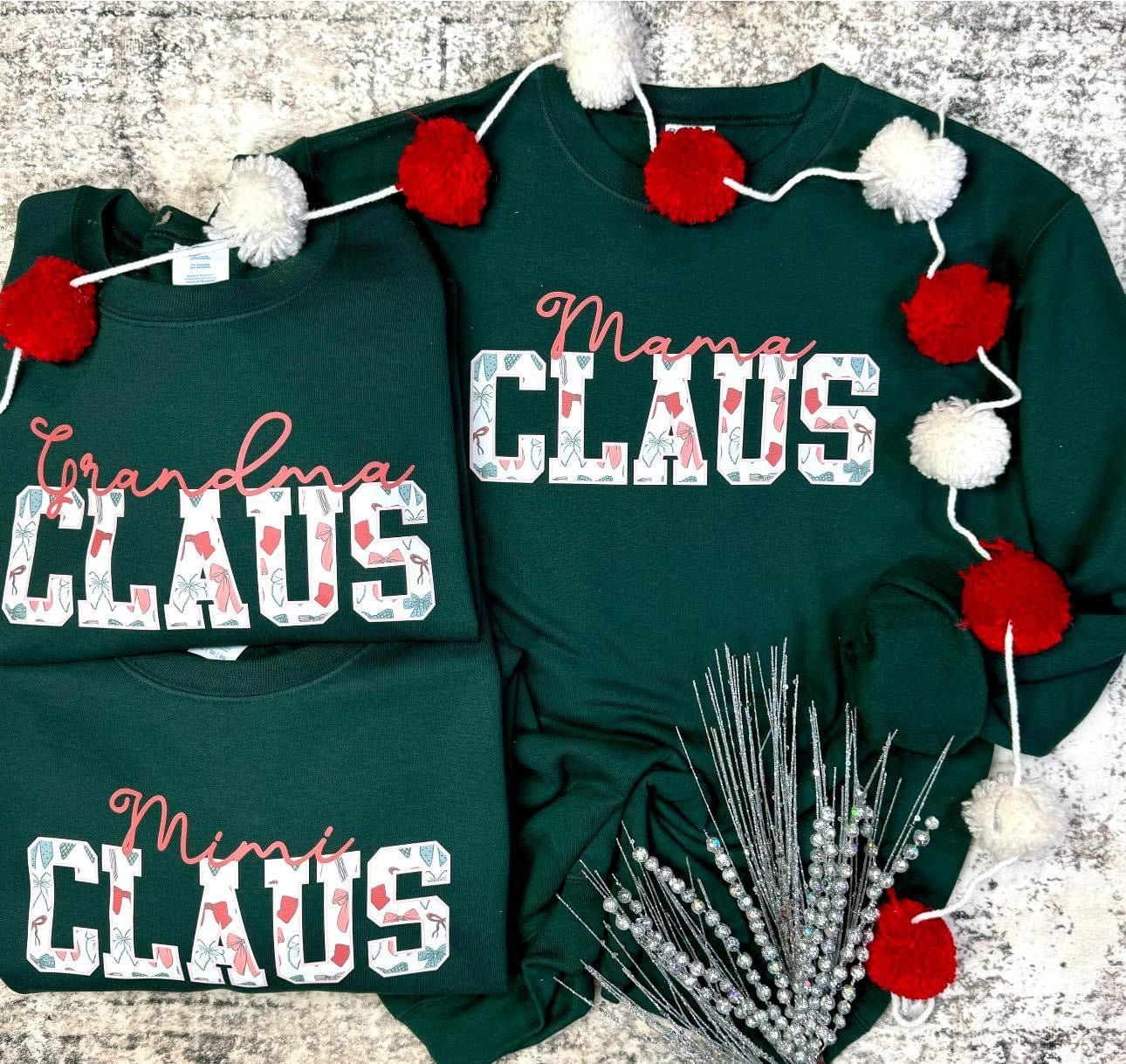 **PREORDER** CUSTOM Claus Hunter Green Sweatshirt