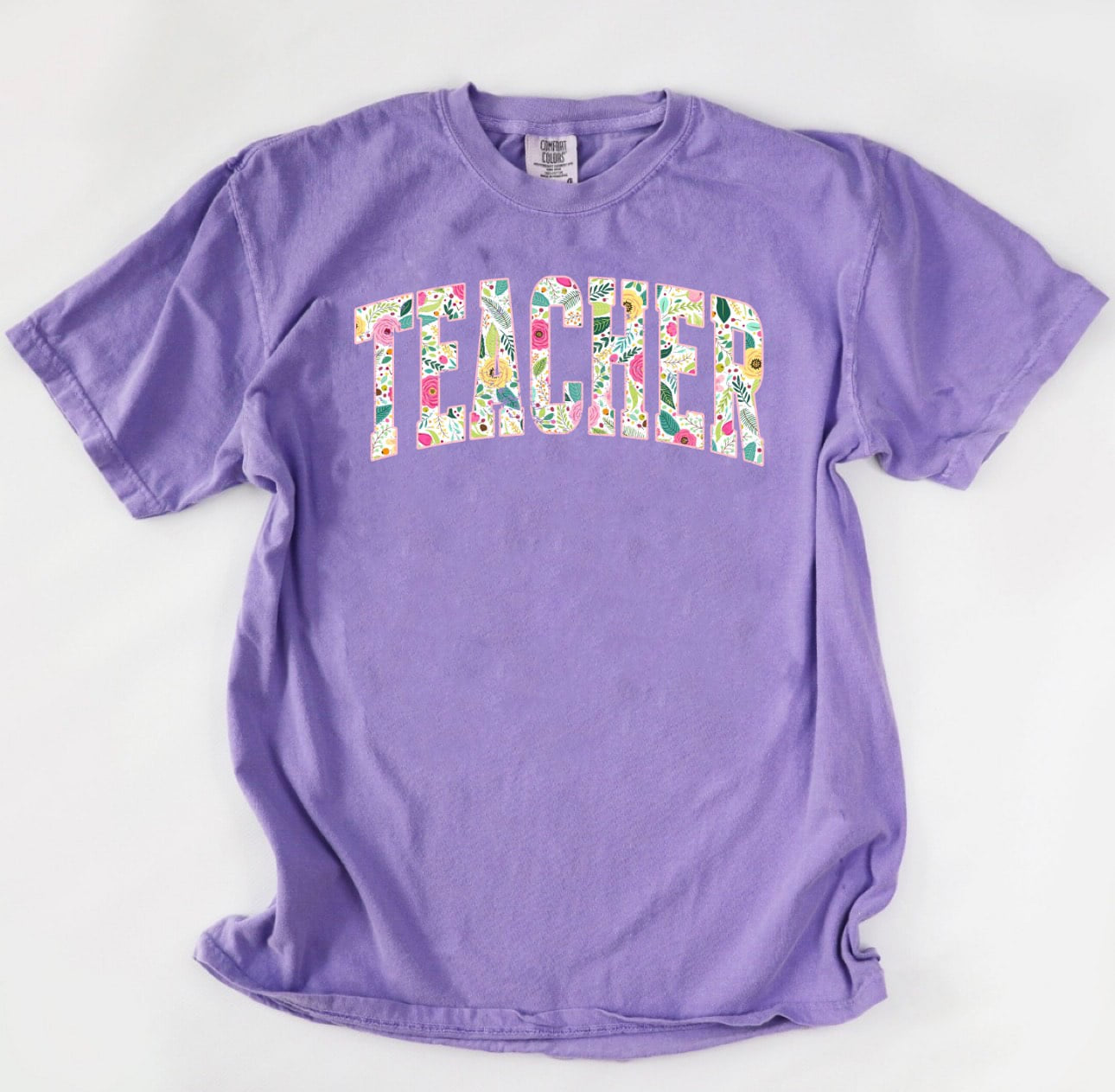 Multi Flower Violet Tee