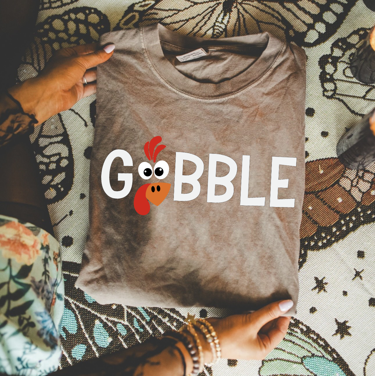 Turkey Face Gobble Espresso Tee