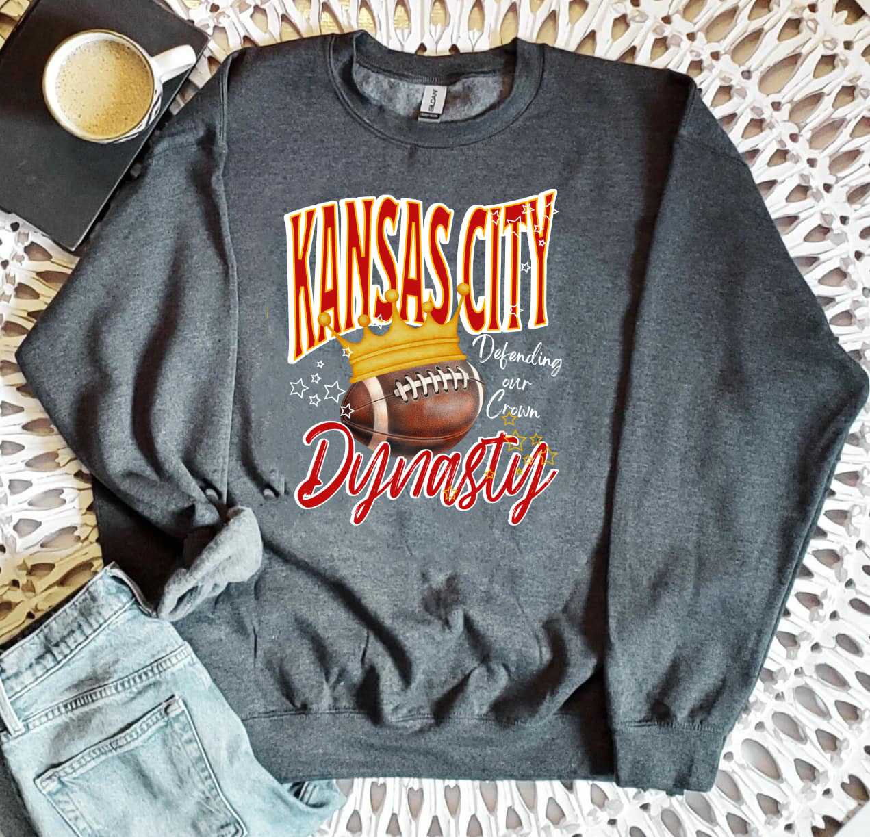 Kansas City Crown Dynasty Dark Heather Sweatshirt