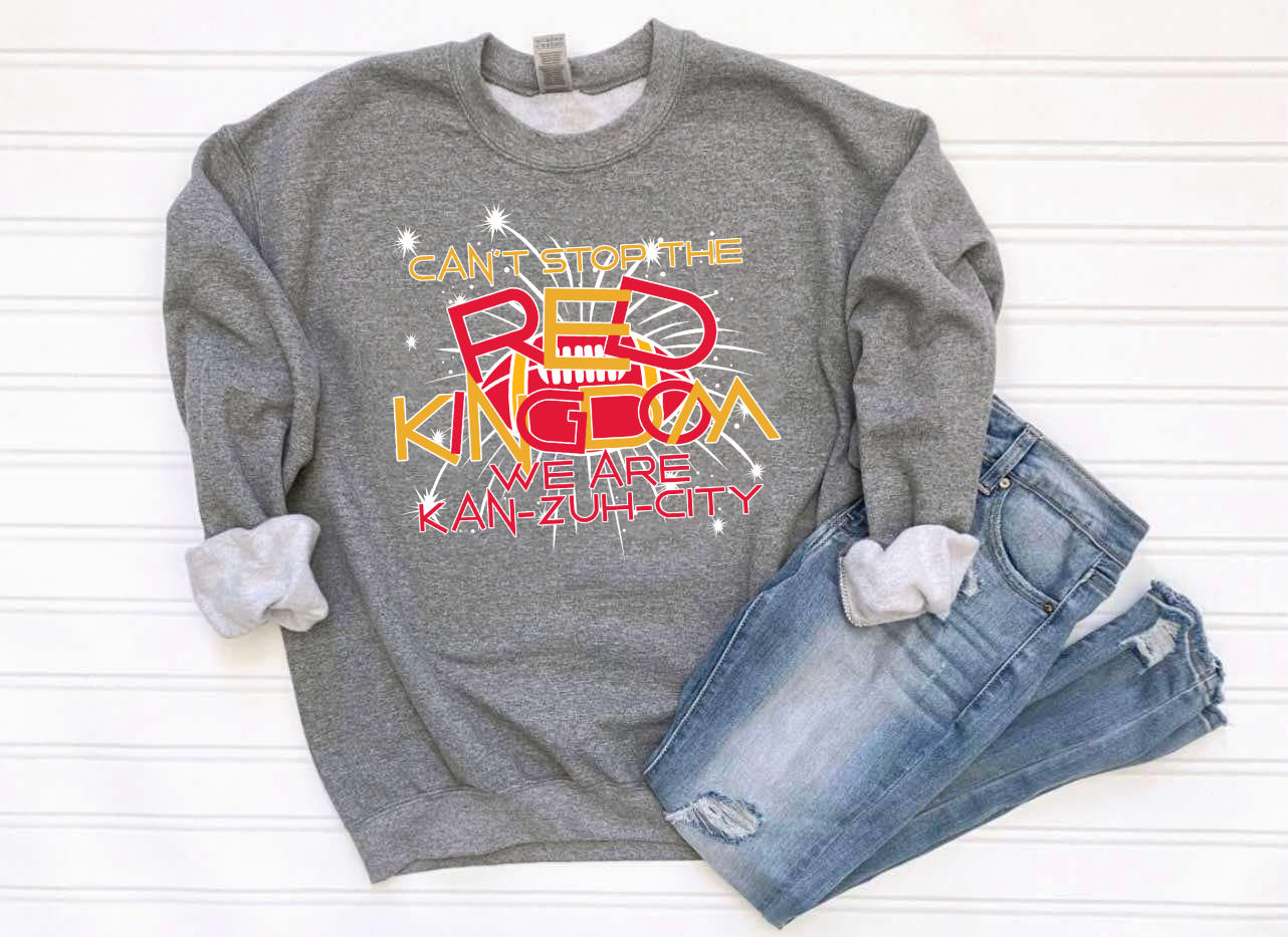 Red & Gold Can't Stop The Red Kingdom Heather Graphite Sweatshirt