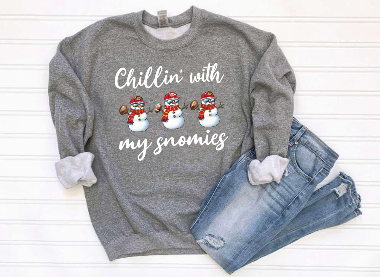 **HALFTIME DEAL** Chillin With My Snomies Heather Graphite Sweatshirt