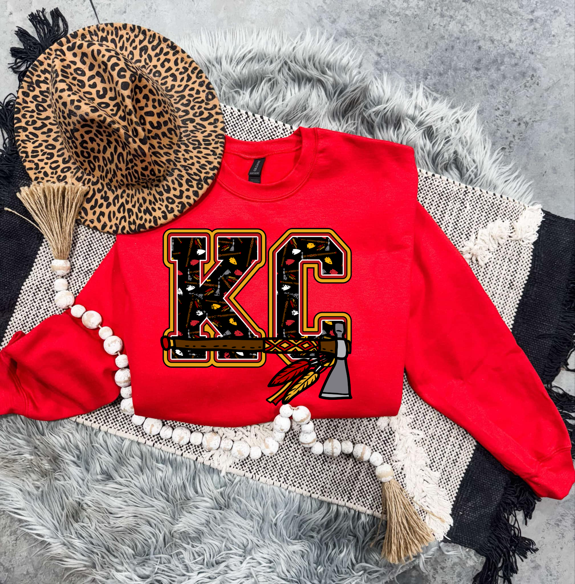 **HALFTIME DEAL** KC Tomahawk Chop Red Sweatshirt