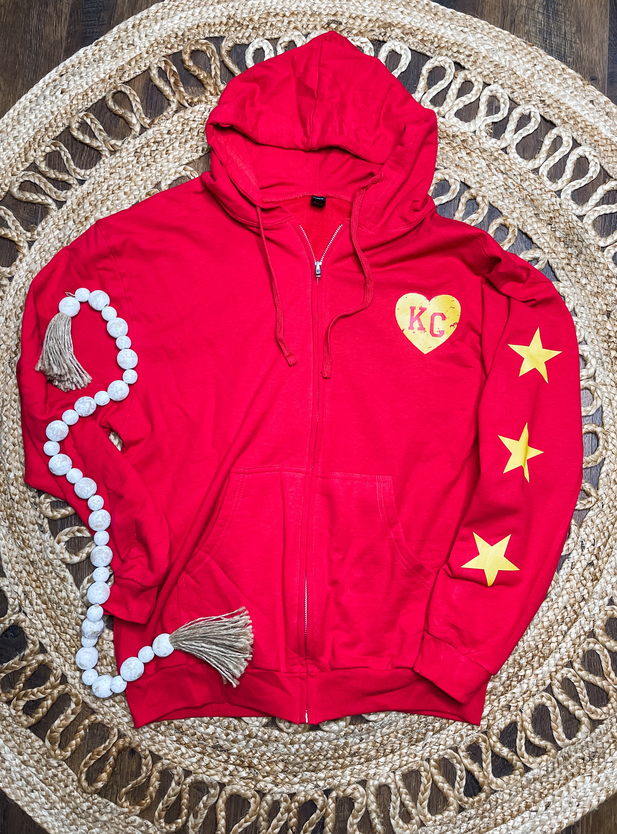 KC Heart Star Sleeve Red Jacket