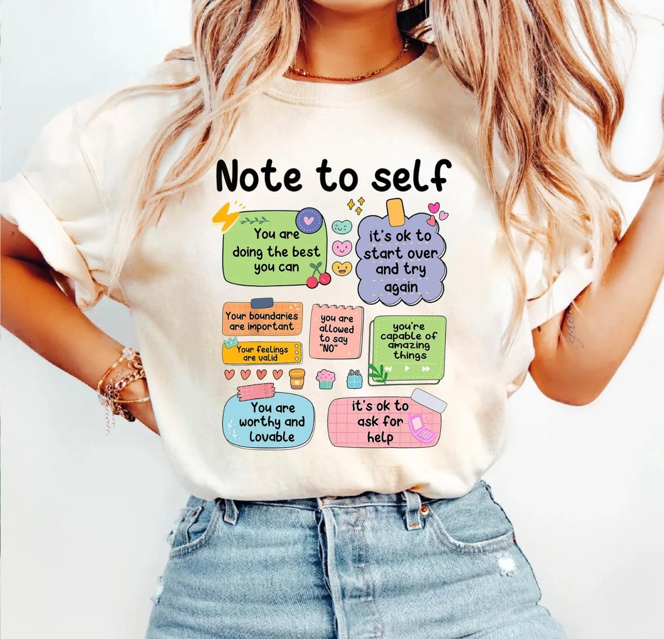 Note To Self Natural Tee