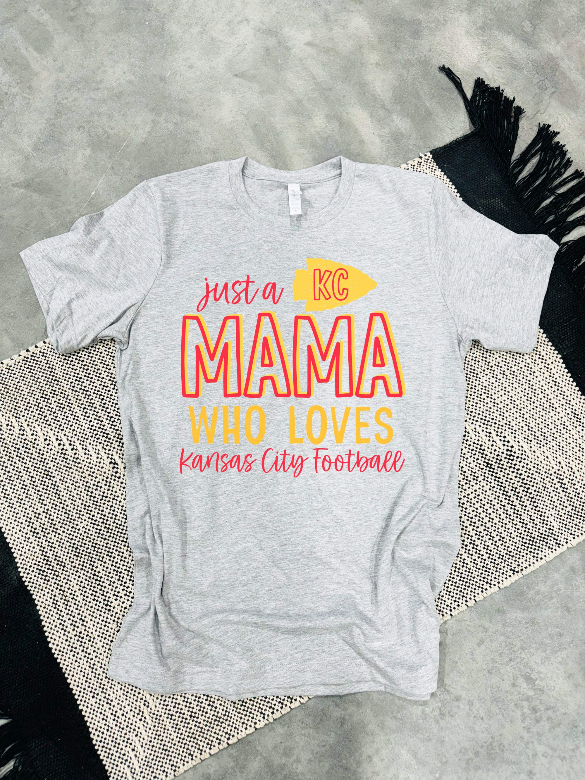 Just A KC Mama Heather Grey Tee