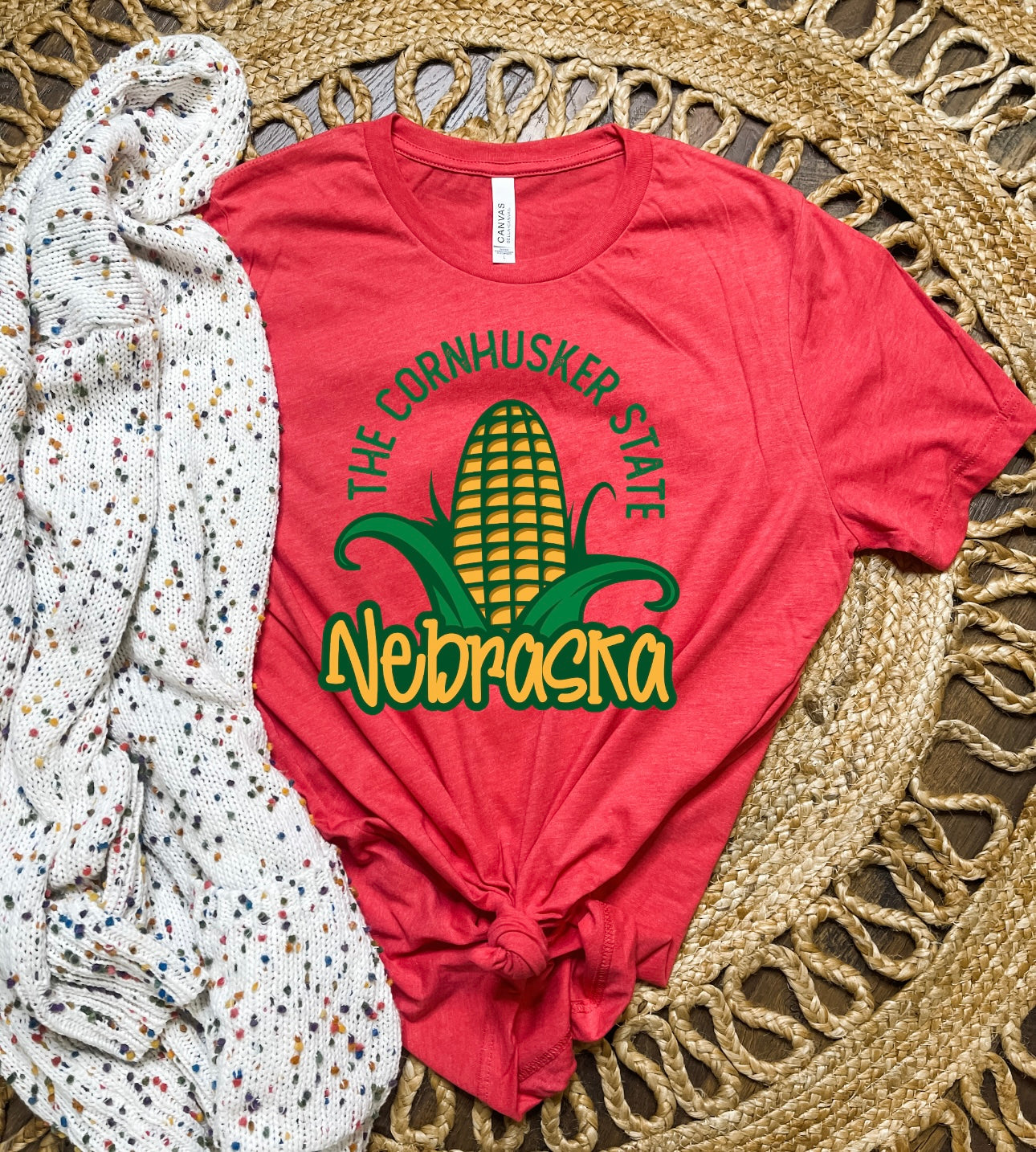 The Cornhusker State Heather Red Tee