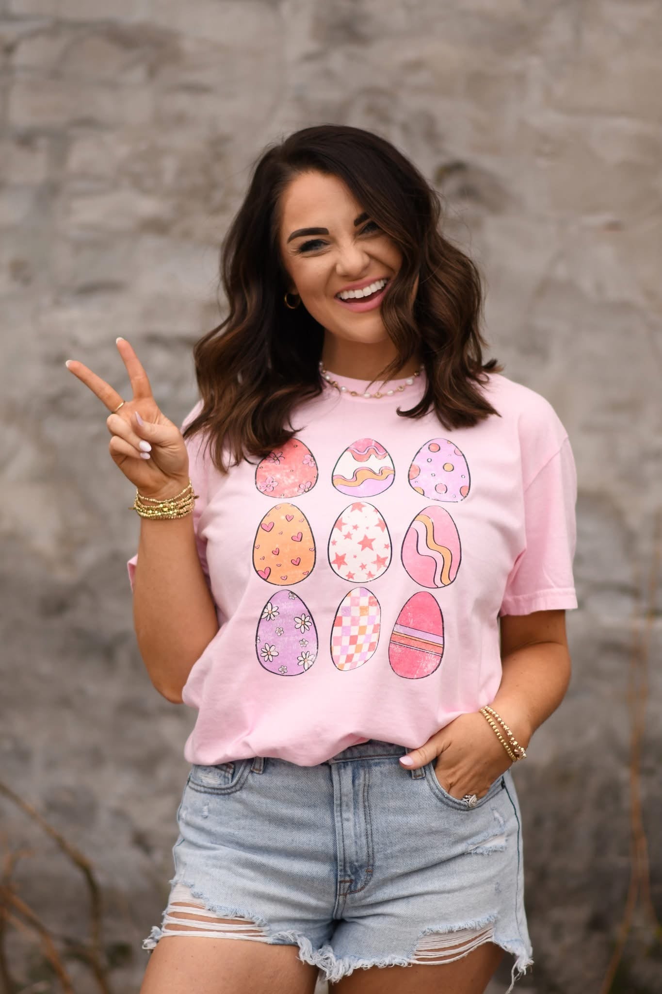 Multi Design Easter Eggs Blossom Tee