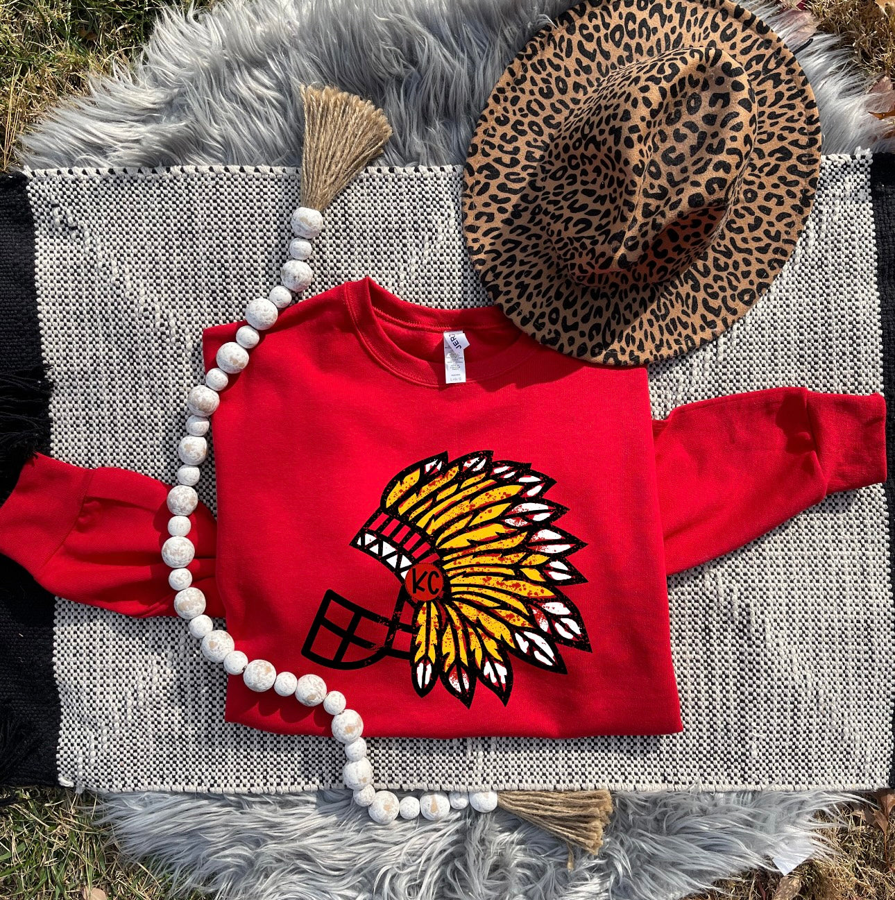 KC Headdress Red Sweatshirt