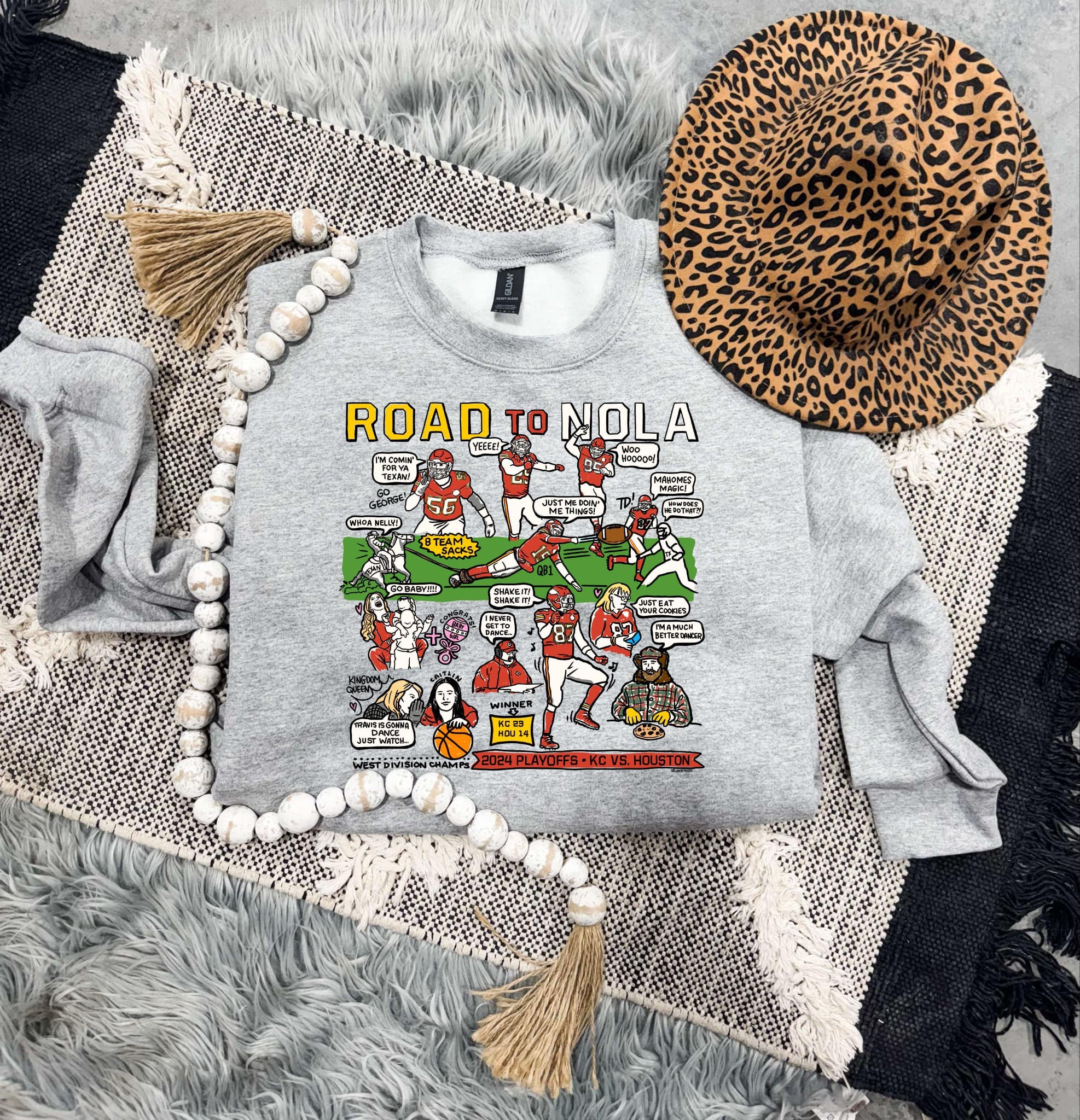 Road To Nola Emojis Sports Grey Sweatshirt