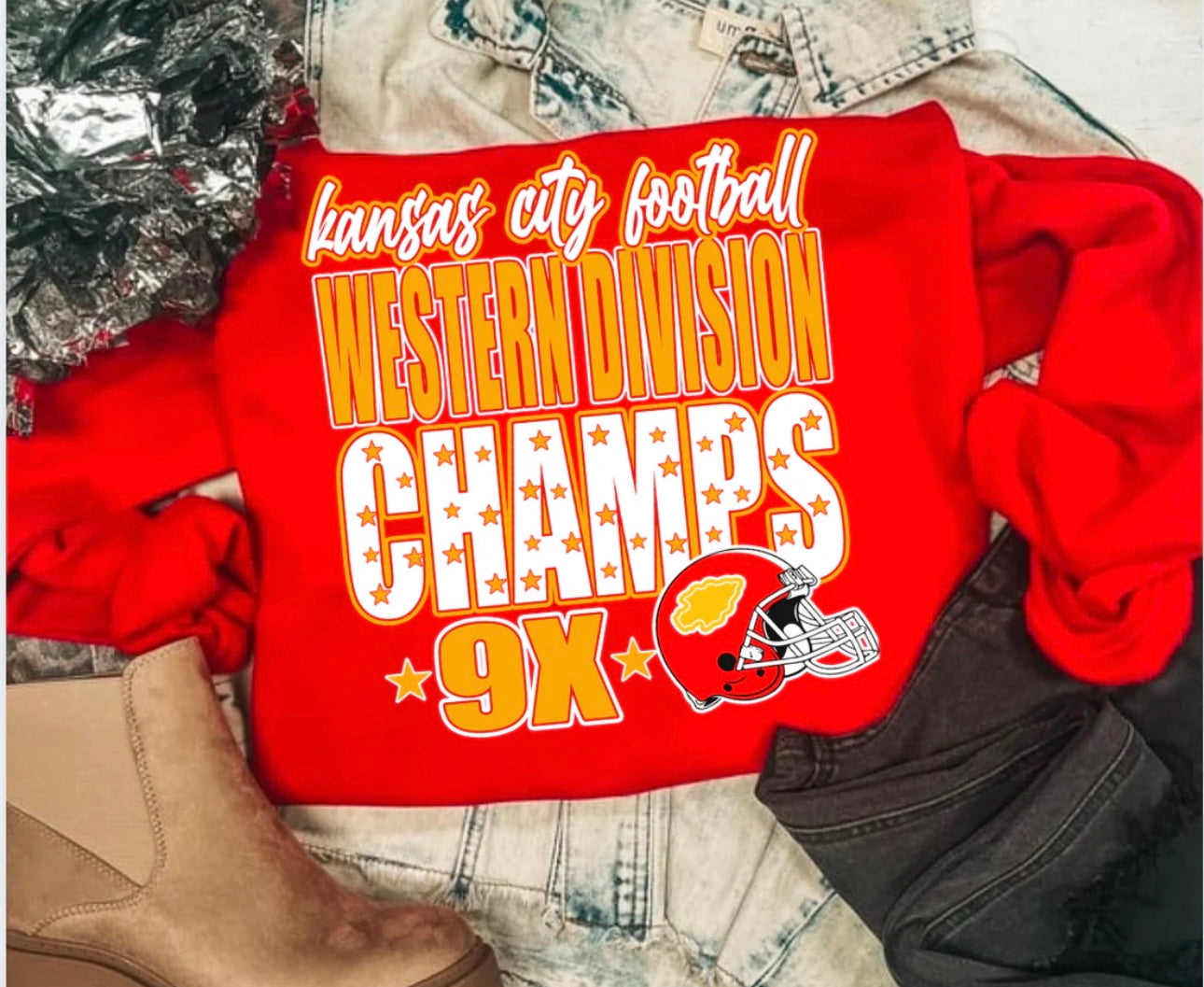 **PREORDER** Kansas City Champs 9x Red Sweatshirt