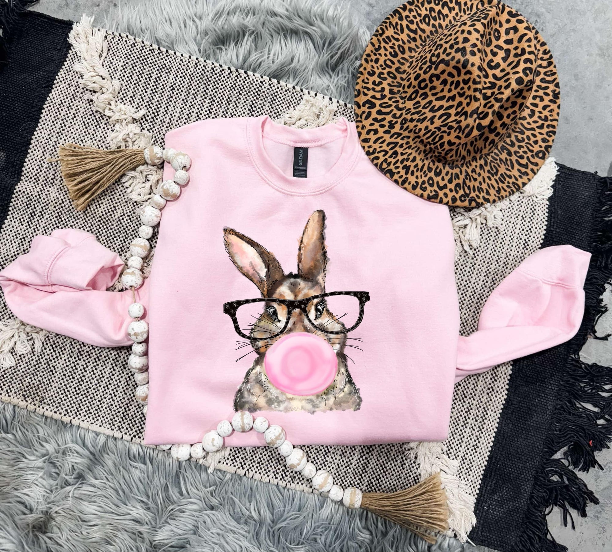 Bubble Gum Bunny Light Pink Sweatshirt