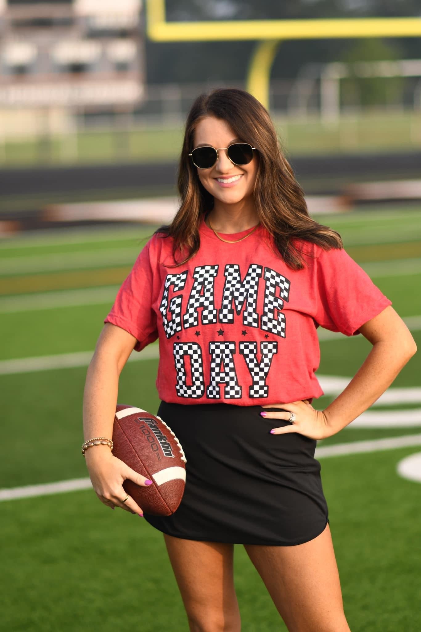 Checkered Game Day Red Tee