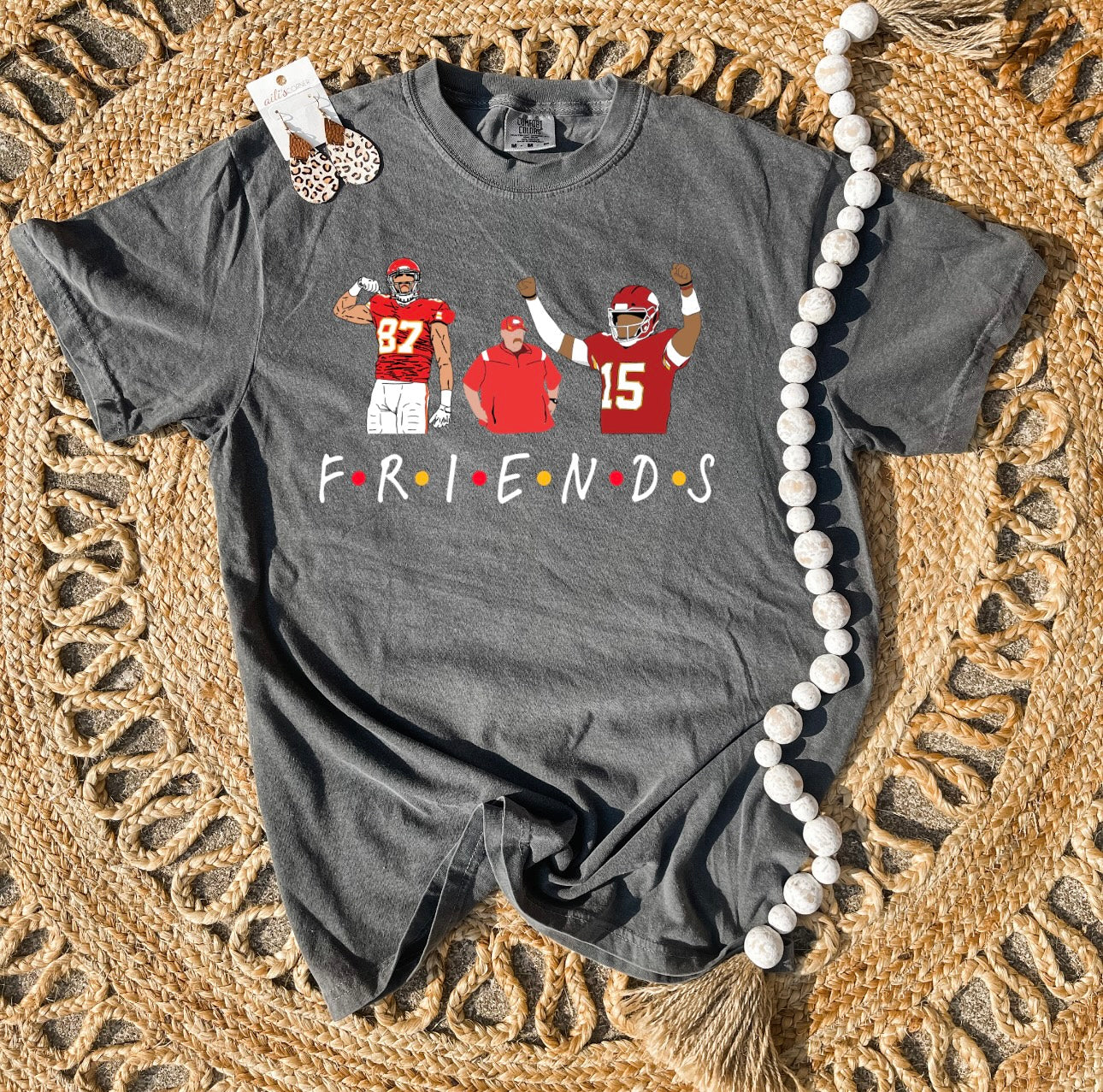 KC Friends White Ink Pepper Tee