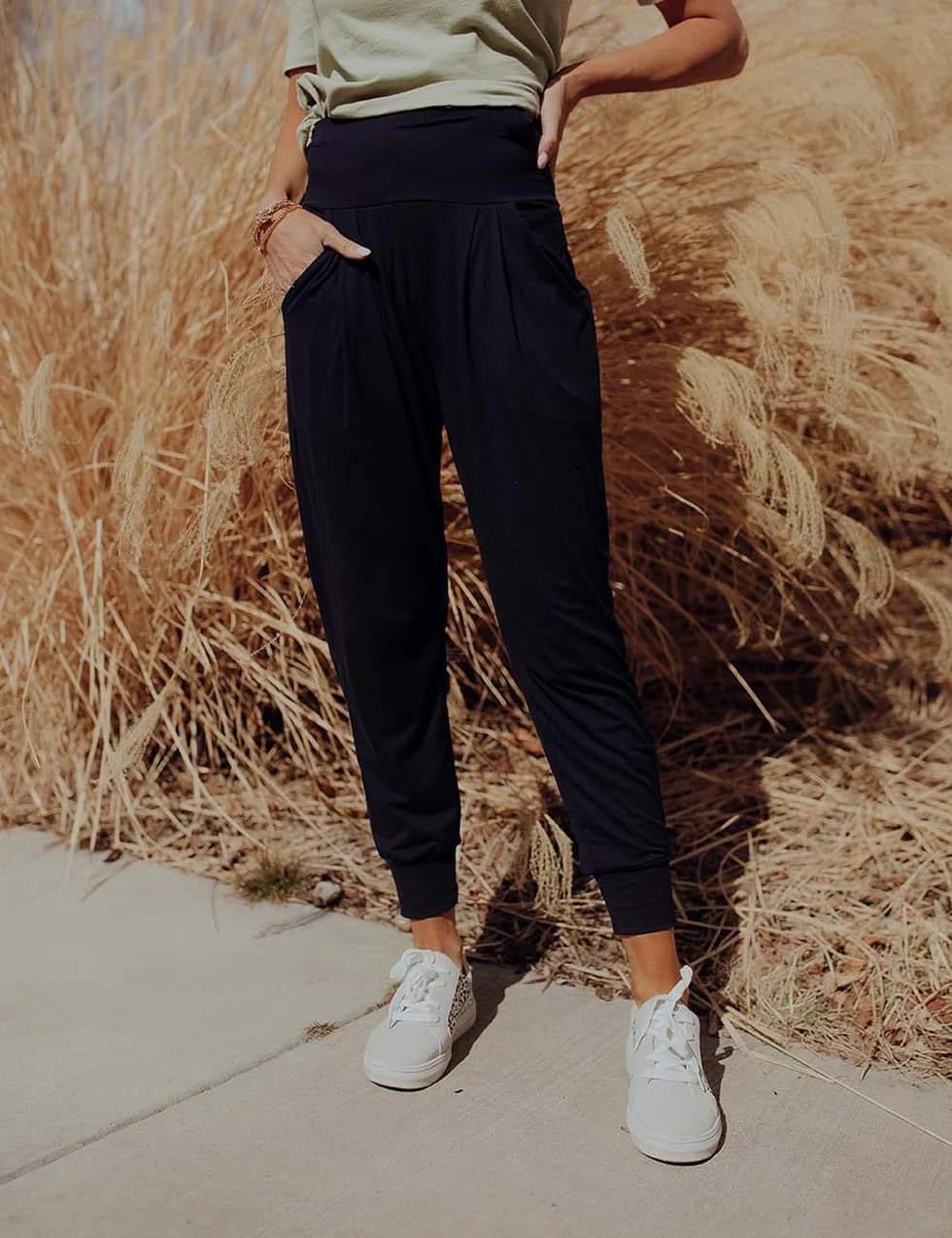 Navy Harem Pants