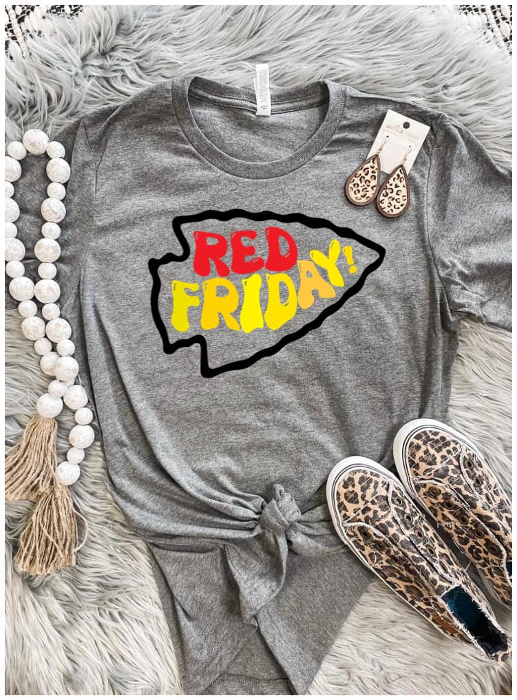 Red & Gold Red Friday Charcoal Tee