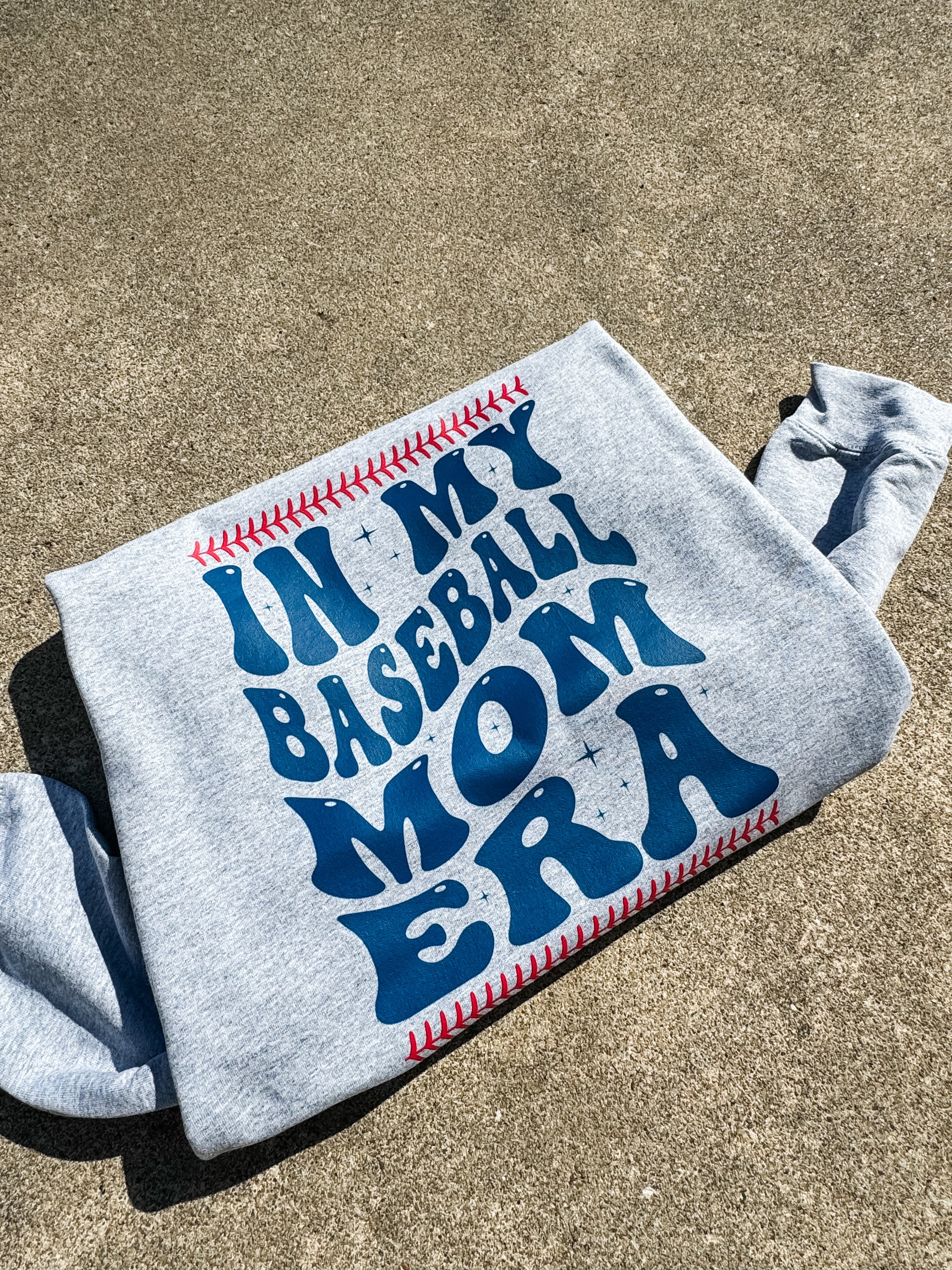 In My Baseball Mom Era Sports Grey Sweatshirt