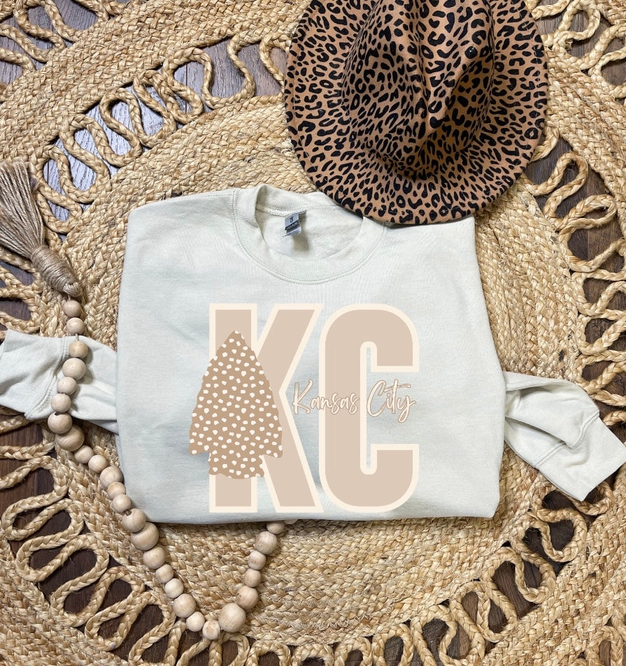 Natural KC Arrowhead Sand Sweatshirt