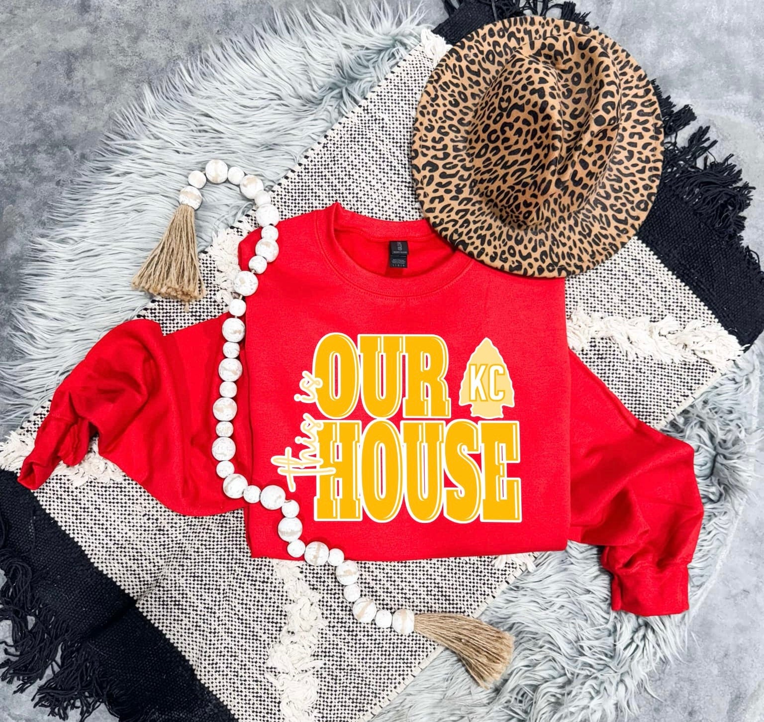 **HALFTIME DEAL** This Is Our House Arrowhead Red Sweatshirt