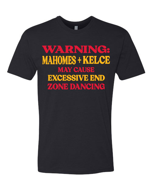 Warning Excessive End Zone Dancing Black Tee