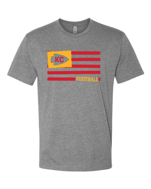 KC Flag Football Dark Heather Grey Tee