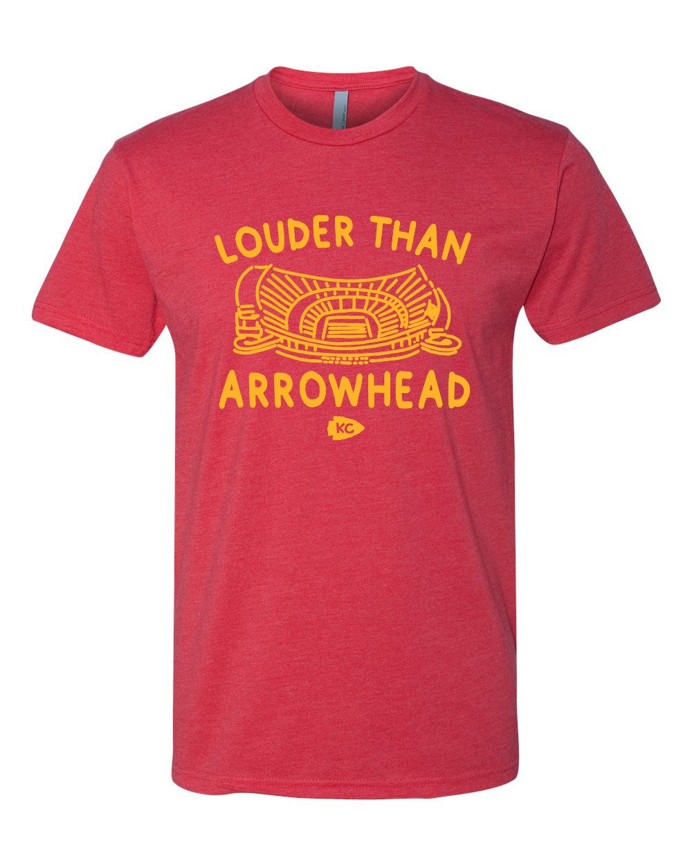 Gold Louder Than Arrowhead Heather Red Tee