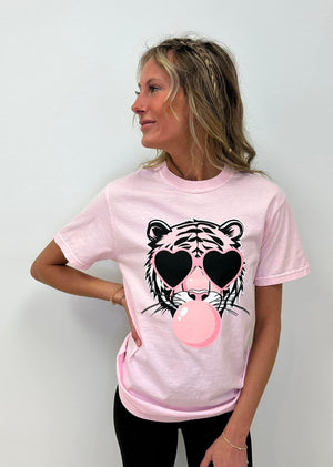 Pink Tiger Bubble Gum Light Pink Tee