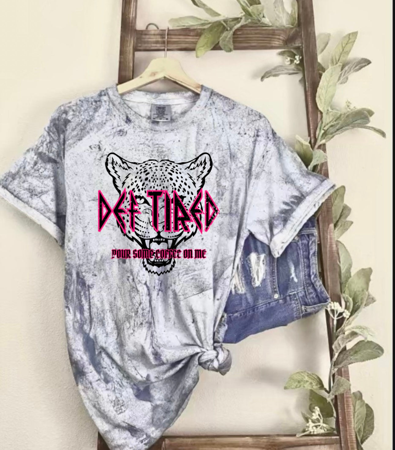 Pink Def Tired Smoke Colorblast Tee