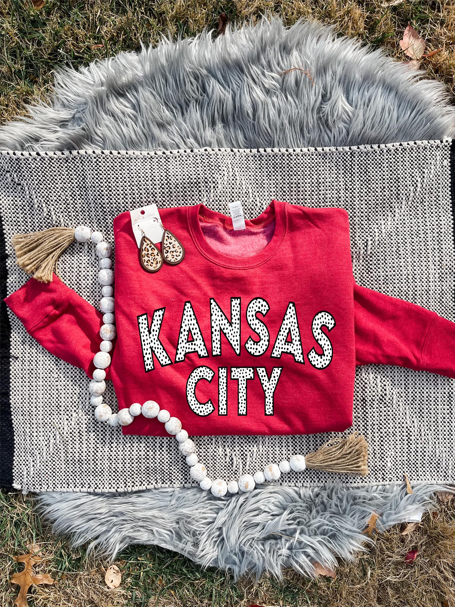 Spotted Kansas City Heather Red Sweatshirt