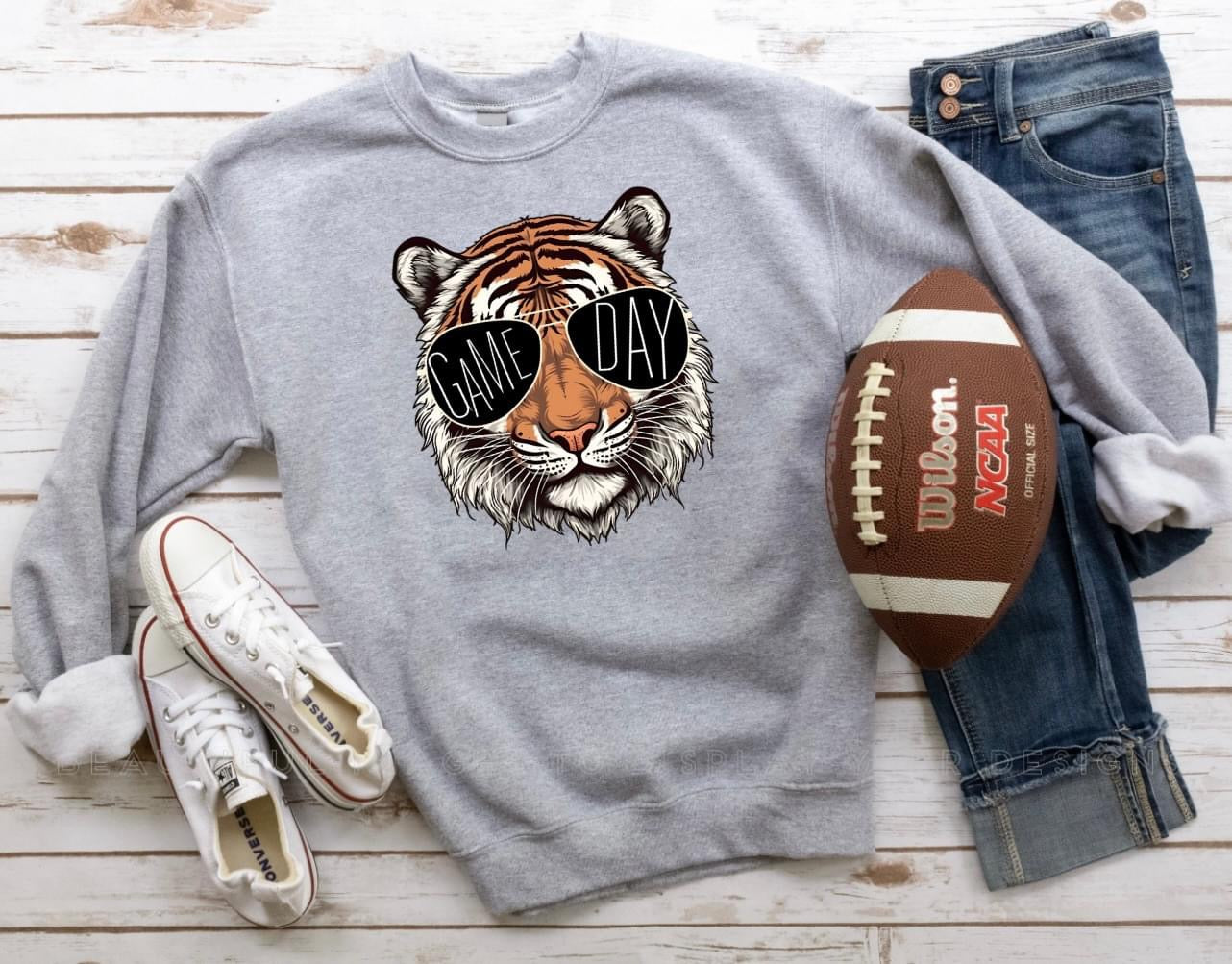 Game Day Tiger Sports Grey Sweatshirt