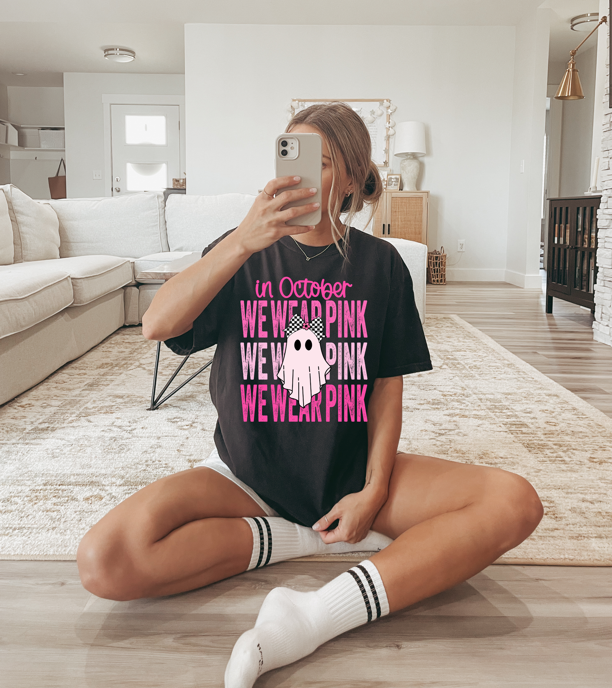 We Wear Pink Repeat Black Tee