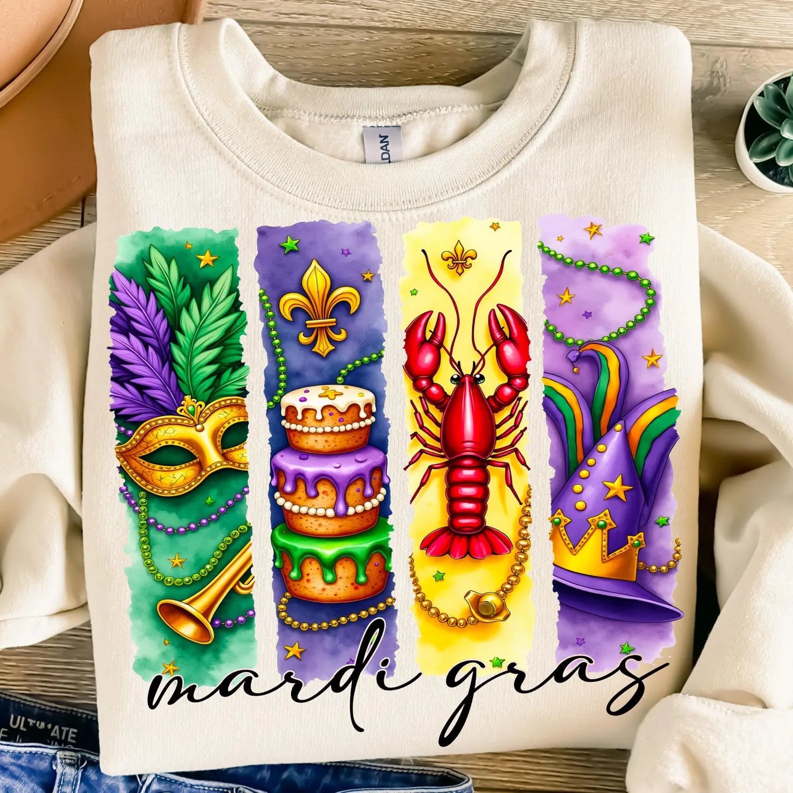 Mardi Gras Sand Sweatshirt