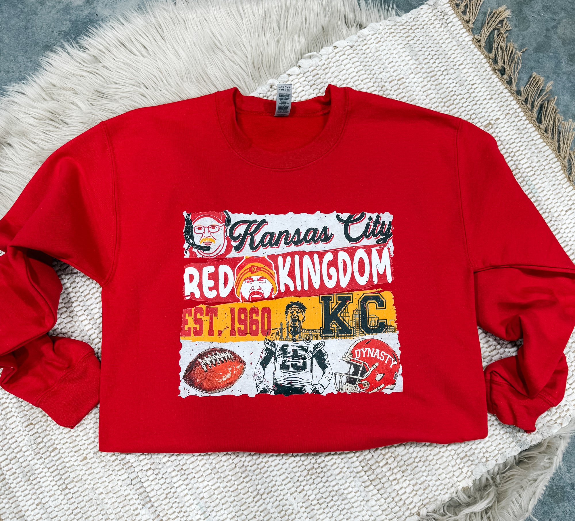 Kansas City Poster Design Red Sweatshirt