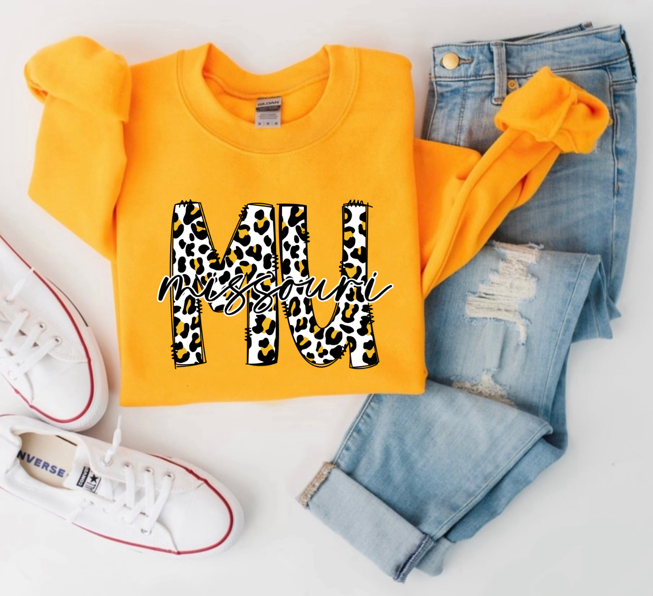 Black & Gold Leopard Missouri Gold Sweatshirt