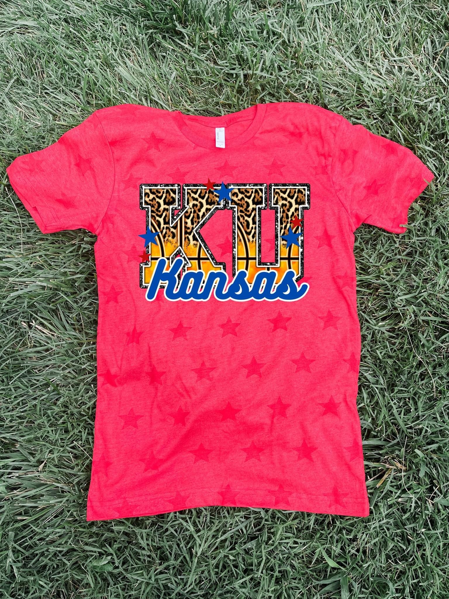 Leopard Basketball Kansas Red Star Tee