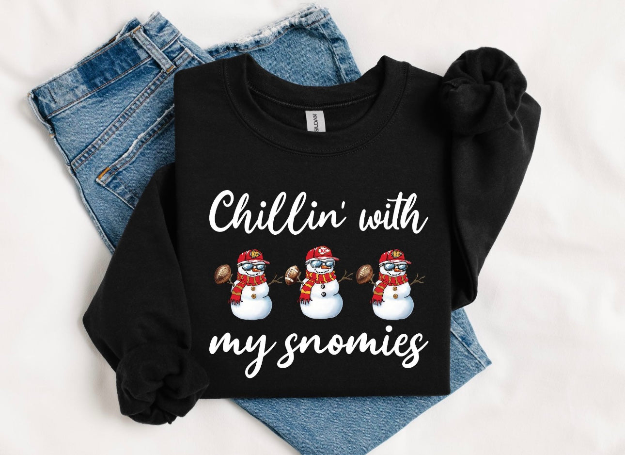 **HALFTIME DEAL** Chillin With My Snomies Black Sweatshirt