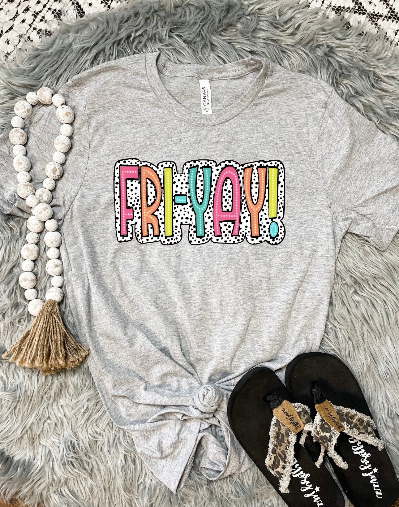 Doodle Fri-Yay Heather Grey Tee