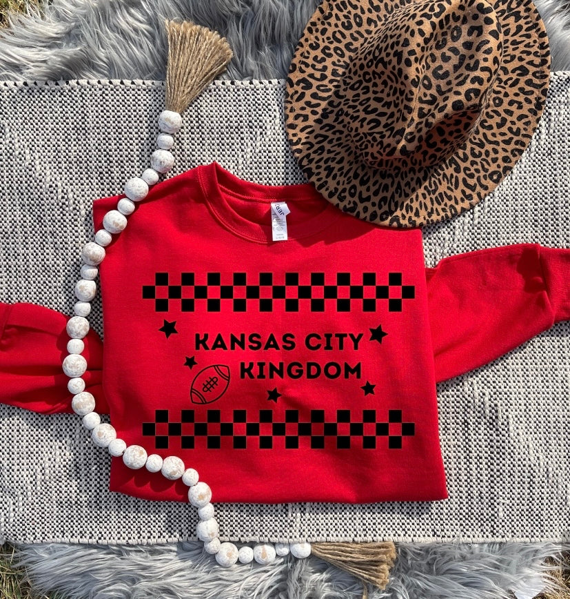 Black Checkered Kansas City Kingdom Red Sweatshirt