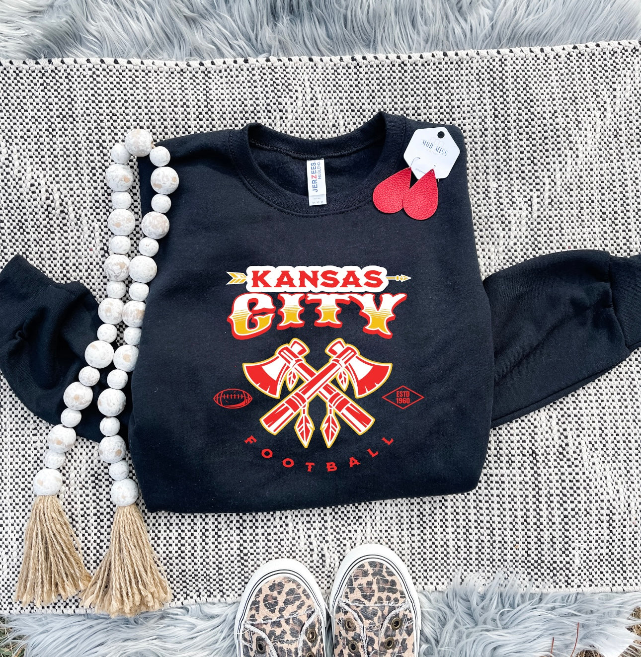 Kansas City Chop Black Sweatshirt