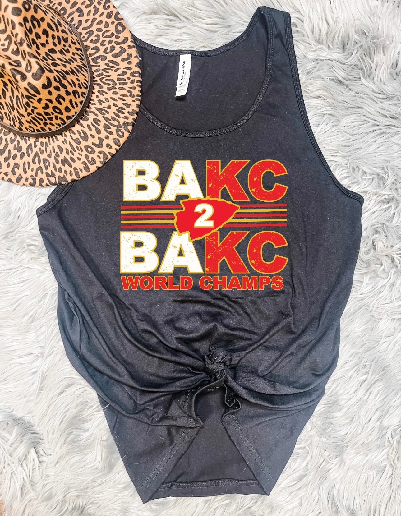 Bakc 2 Bakc World Champs Black Tank Top