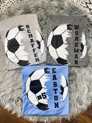 Custom Soccer Tee/Sweatshirt Options