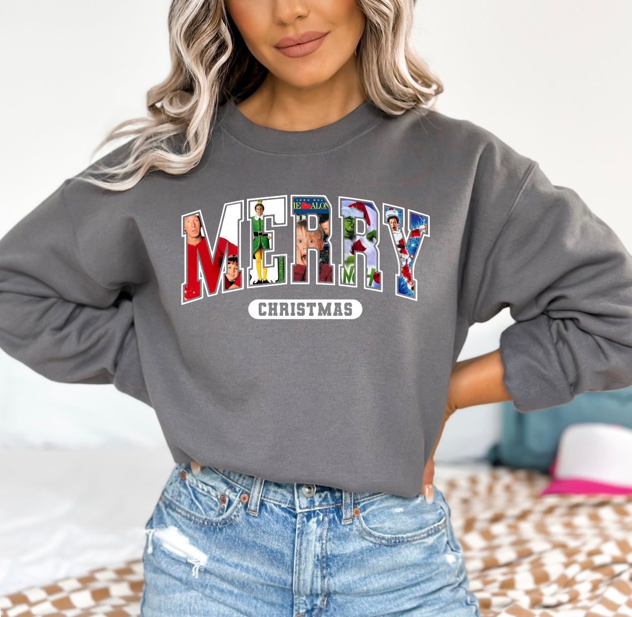 Best of Christmas Movies Charcoal Sweatshirt