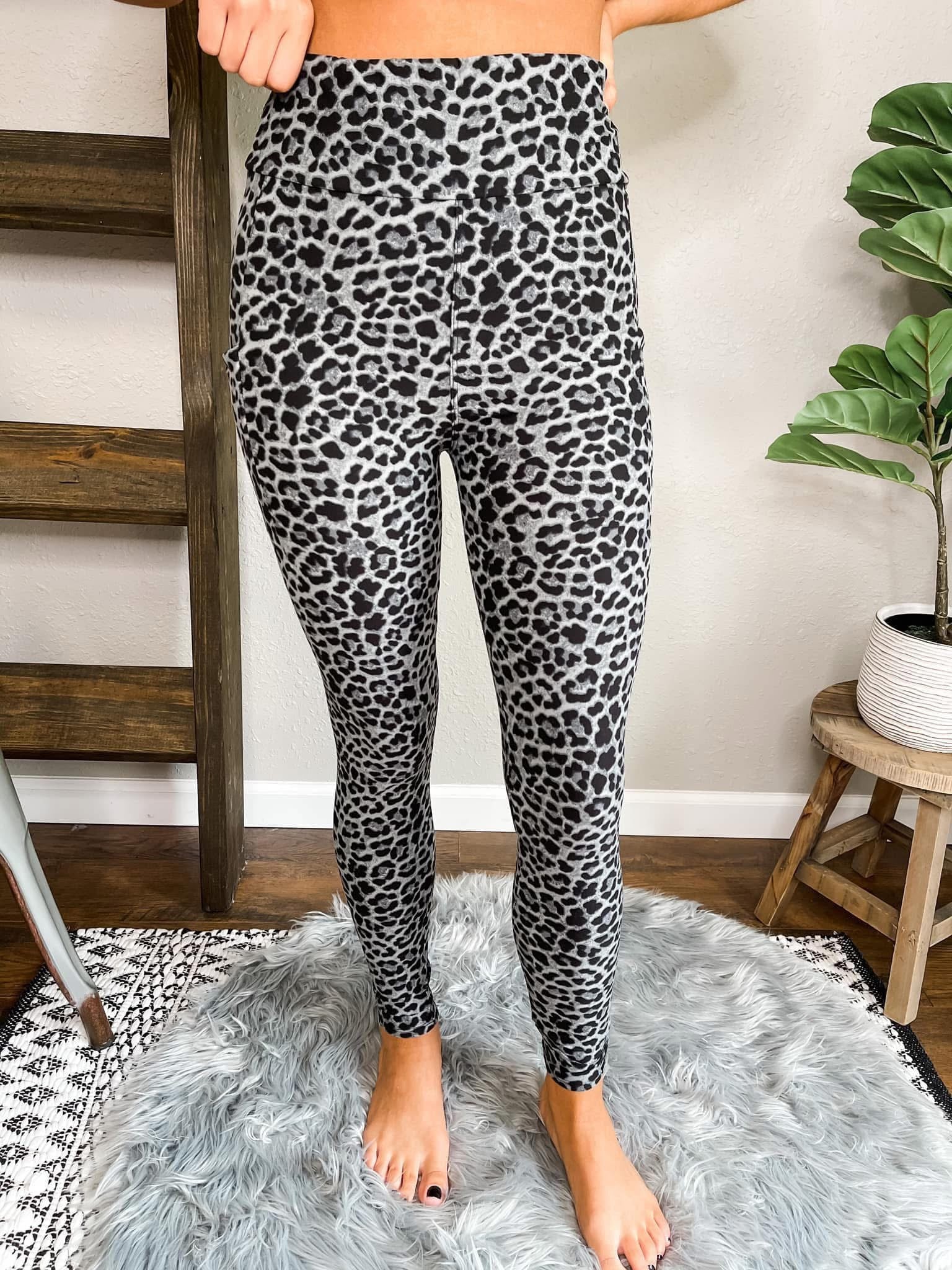 Grey Leopard Leggings