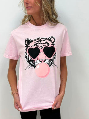 Pink Tiger Bubble Gum Light Pink Tee